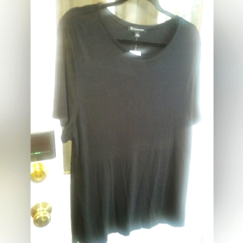 INC International Concepts Black Knit Top